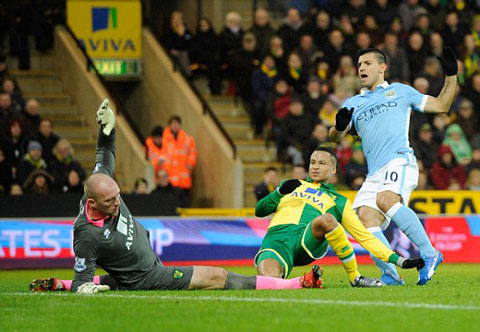 Aguero mở tỉ số cho Man City