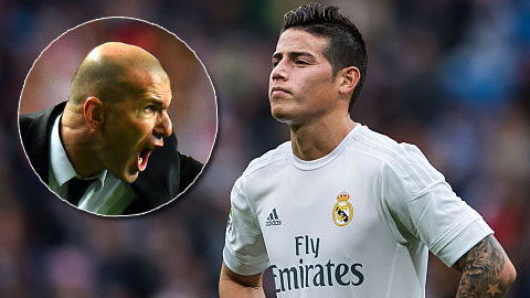 James Rodriguez quá dại dột khi khiến Zidane nổi khùng