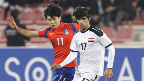Hòa ĐKVĐ Iraq, U23 Hàn Quốc giành ngôi nhất bảng C