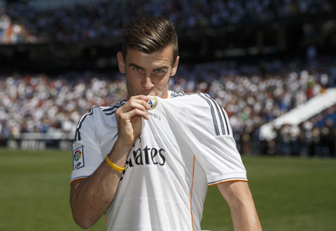 Gareth Bale trong ngày ra mắt Real năm 2013