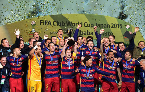 Barcelona đã có năm 2015 rất thành công với 5 danh hiệu