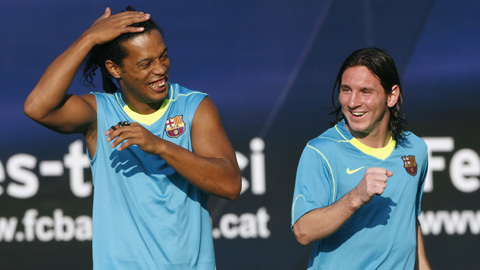 Messi và tình bạn lớn với Ronaldinho