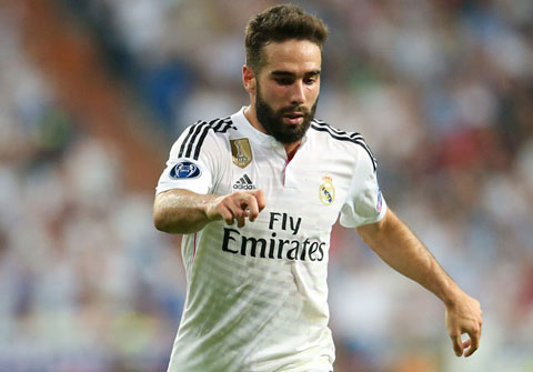 Carvajal đang là hậu vệ phải số 1 trong đội hình Real