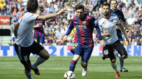 Valencia méo mặt vì đụng Barca ở bán kết cúp Nhà vua