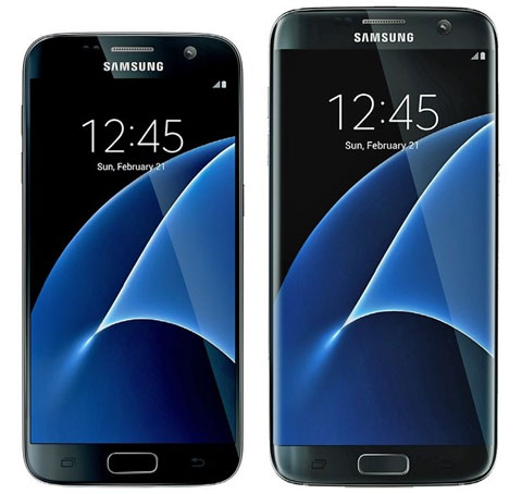 Galaxy S7 (trái) và Galaxy S7 edge