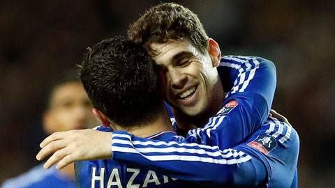 MK Dons 1-5 Chelsea: Oscar và Hazard rực sáng