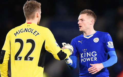 Vardy đang dẫn đầu danh sách ghi bàn ở Ngoại hạng Anh 2015/16