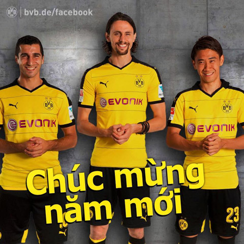 Dortmund cũng gửi lời chúc tết tới toàn thể người hâm mộ Việt Nam