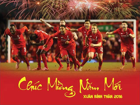Liverpool chọn cách ăn mừng làm lời chúc tới các fan tại Việt Nam