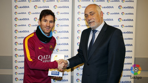 Messi lần đầu giành danh hiệu cầu thủ xuất sắc nhất La Liga