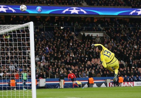 Courtois và đồng đội đã có một trận đấu rất kiên cường trước PSG