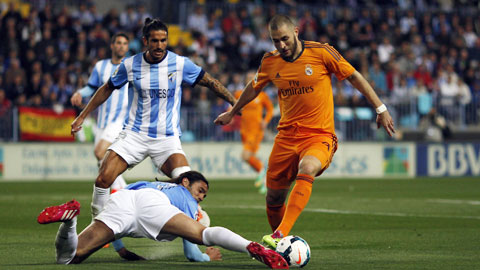 Đội hình dự kiến Malaga vs Real vòng 25 La Liga
