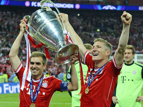 Với chức vô địch Champions League, Lahm và người bạn thân Bastian Schweinsteiger xóa dớp “vua về nhì” có từ thời đàn anh Michael Ballack.