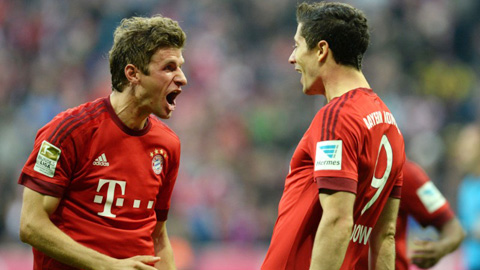 Bayern tiếp tục chờ duyên của cặp Mueller - Lewandowski