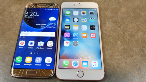 iPhone 6s Plus so độ bền với Galaxy S7 edge