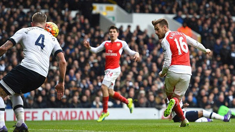 Pha đánh gót điệu nghệ của Ramsey vào lưới Tottenham