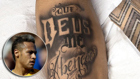 Neymar xăm chữ đầy mạn sườn  Ngôi sao