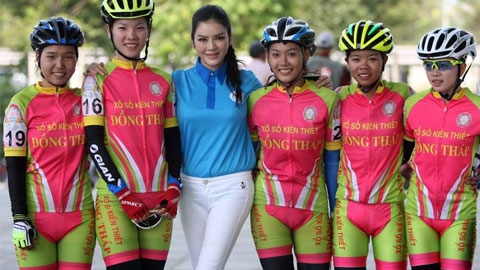 Lý Nhã Kỳ phất cờ khởi động giải đua xe đạp nữ quốc tế Bình Dương