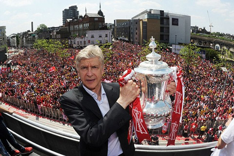 Wenger đã 6 lần cùng Arsenal đăng quang tại FA Cup