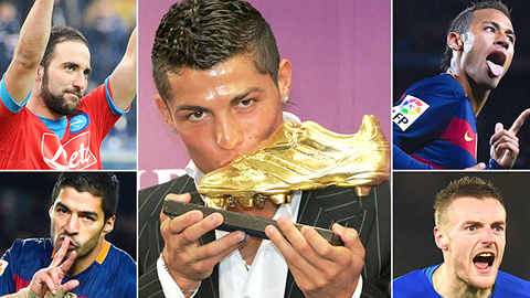 Higuain & Ronaldo giành giật Chiếc giày Vàng châu Âu