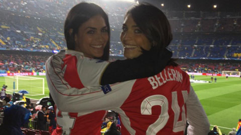 Nàng kiều của Bellerin tới Nou Camp cổ vũ Arsenal