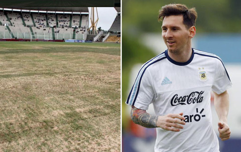 Messi sẽ phải chơi bóng trên mặt sân rất xấu ở trận gặp Bolivia