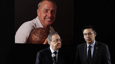 Gạt bỏ sự thù địch, Chủ tịch Real tới sân Nou Camp viếng Cruyff