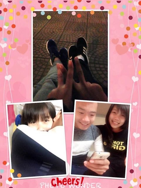 Thành Chung và bạn gái đầy tình cảm bên nhau - Ảnh: FBNV