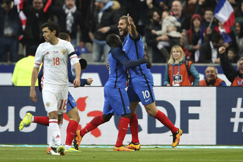 Gignac đã ghi bàn thứ 7 sau 25 lần khoác áo ĐT Pháp