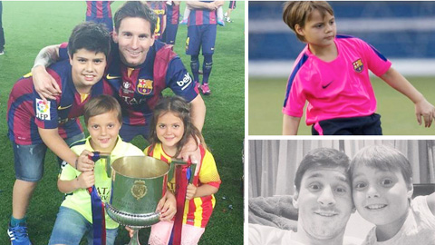 Mới 8 tuổi, cháu Messi đã khoác áo U16 Barca