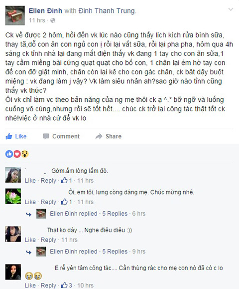 Câu chuyện khiến người người phải khâm phục bà xã của Thanh Trung - Ảnh chụp màn hình