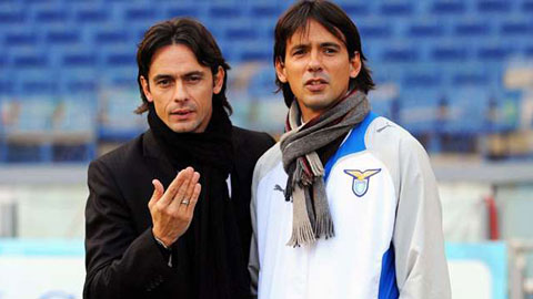 Anh em nhà Inzaghi là cặp huynh đệ đầu tiên làm HLV ở Serie A