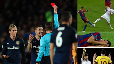 Barca là 'Vua hưởng thẻ đỏ' tại Champions League