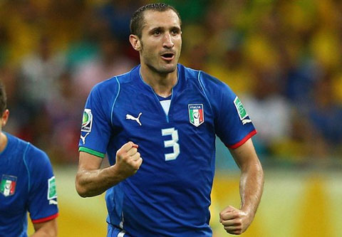 Chiellini là niềm hi vọng số 1 ở hàng thủ của ĐT Italia