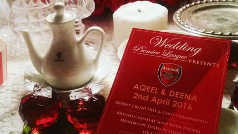 Đám cưới hoành tráng của fan cuồng Arsenal