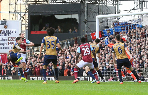 Arsenal đã đánh mất điểm một cách khá đáng tiếc trước West Ham