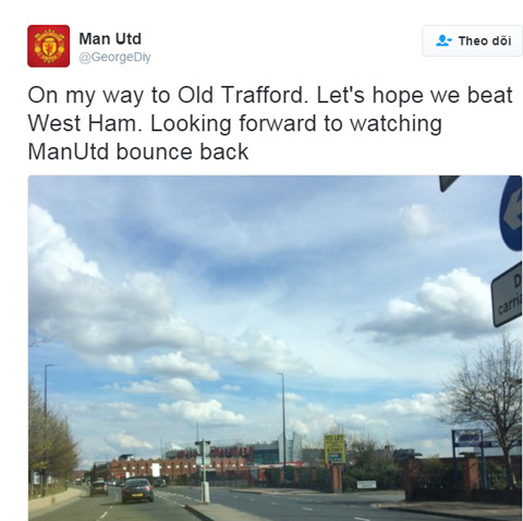 Fan M.U tới Old Trafford khi đội nhà sắp đá ở sân West Ham