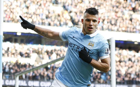 Aguero không đáp ứng được kì vọng của người hâm mộ Man City