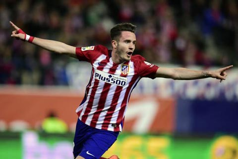 Saul đã tận dụng tốt chấn thương của Tiago để chiếm vị trí chính thức trong đội hình Atletico