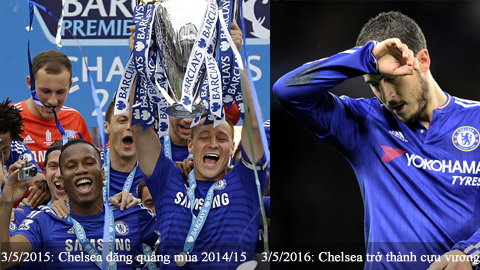 Chelsea trở thành cựu vương sau tròn 1 năm