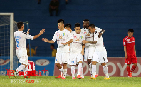 Hải Phòng không thắng Hà Nội T&T tại V.League trong vòng 5 năm qua - Ảnh: Minh Tuấn