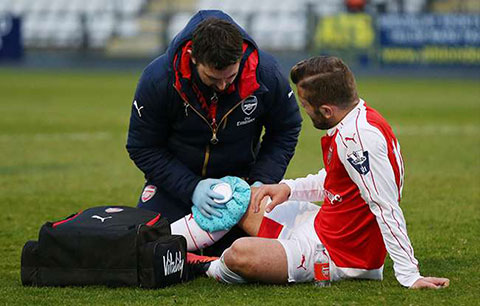 Chấn thương là nỗi ám ảnh với rất nhiều cầu thủ Arsenal