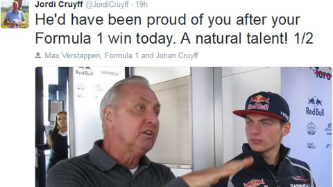 Sao trẻ F1 lập kỷ lục với cảm hứng Cruyff