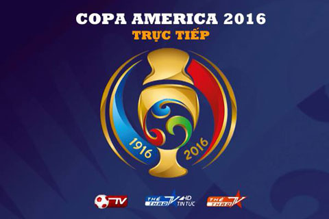 Tất cả các trận đấu của Copa America Centenario sẽ được trực tiếp trên Thể Thao TV - Bóng đá TV