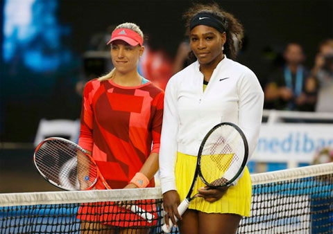 Serena Williams (phải) có cơ hội tái ngộ Angelique Kerber 