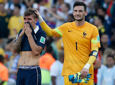 Nước mắt của Griezmann khi tuyển Pháp bị loại khỏi World Cup 2014