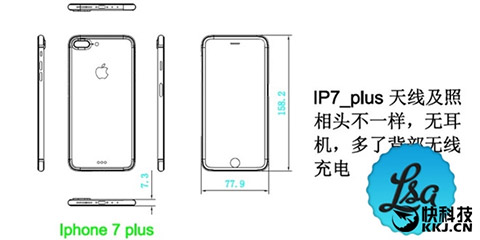 Bản vẽ thiết kế được cho là của iPhone 7 Plus