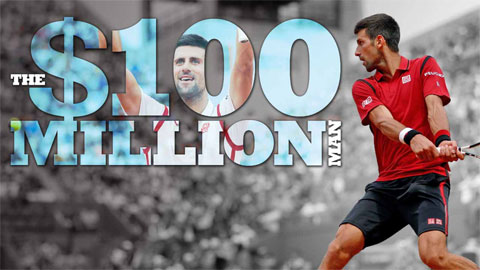 Djokovic vượt ngưỡng 100 triệu USD tiền thưởng