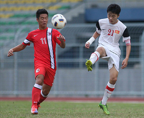 Xuân Trường từng cùng U19 Việt Nam đụng độ U19 Hong Kong (TQ)