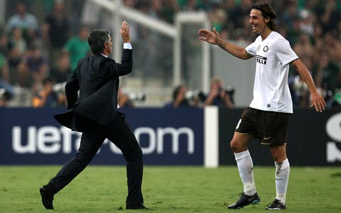Mourinho và Ibrahimovic có mối quan hệ rất tốt khi cùng làm việc ở Inter Milan